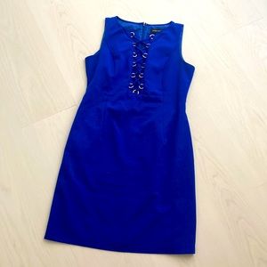 IVanka Trump Royal Blue/Gold Dress